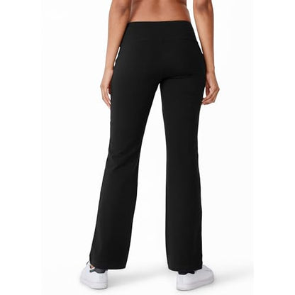 Jockey Women's Activewear Cotton Stretch Slim Bootleg Pant, Black, XL
