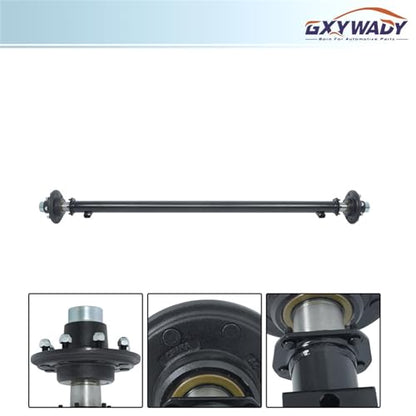 GXYWADY 8 Lug 6.5 Inch Trailer Axle 7000lbs Trailer Axle 75 Inch Hub Face 58 Inch Spring Center