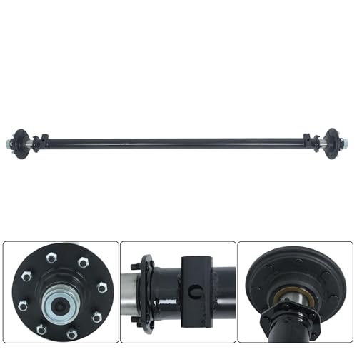Thomletha 8 Lug 6.5 Inch Trailer Axle 95 Inch Hub Face 80 Inch Spring Center 7000Lbs Capacity