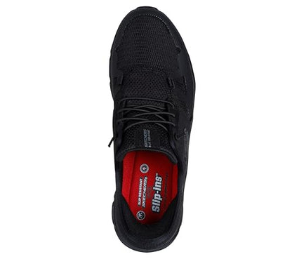 Skechers Men's Slip-Resistant Glide-Step Pro Slip-ins Work Sneakers, Black, 8.5