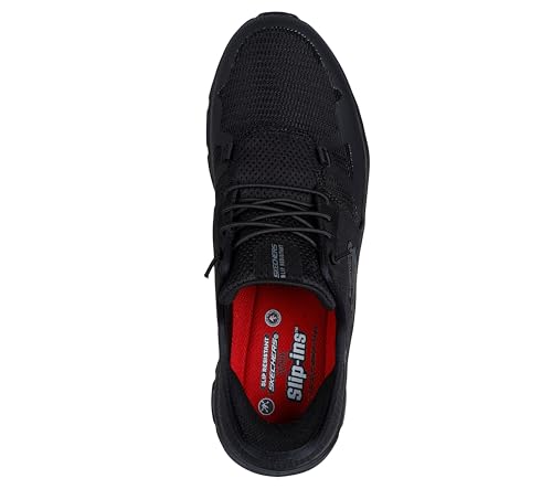 Skechers Men's Slip-Resistant Glide-Step Pro Slip-ins Work Sneakers, Black, 8.5