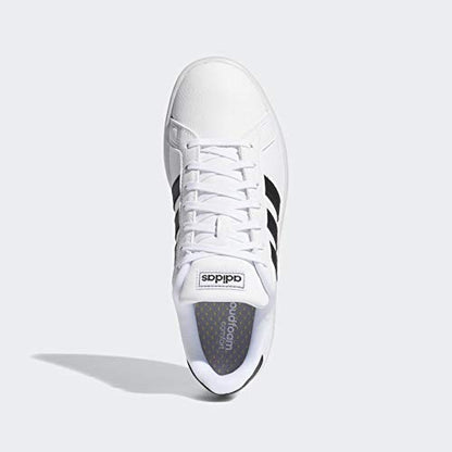 adidas Women's Grand Court Shoe, White/Black/White, 8.5