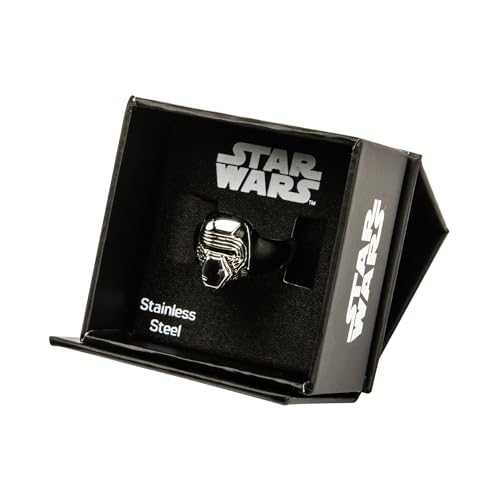 Star Wars Jewelry Episode 7 Kylo Ren Stainless Steel 3D Ring, Size 10
