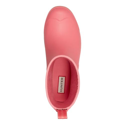 Hunter Women's PLAY Short Translucent Boot, Pink, 7 Medium