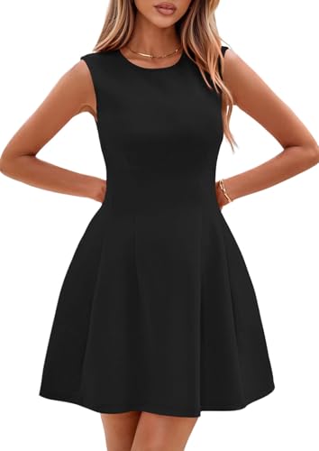 PRETTYGARDEN Summer Dresses for Women 2026 Elegant Classy Spring A Line Business Casual Work Graduation Cocktail Short Dress