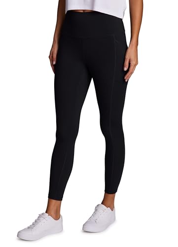 RBX Active High Waisted Squat Proof Ankle Length Leggings for Women, 7/8 Yoga Leggings with Pockets 7/8 Jet Black S