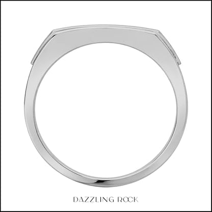 Dazzlingrock Collection 0.40 Carat (Cttw) Sterling Silver Round White Diamond Men's Micropave Hip Hop Wedding Band, Size 8.5