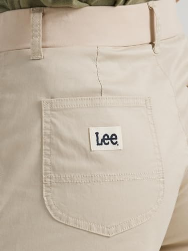 Lee Womens Ultra Lux Comfort with Flex-to-go Utility Bermuda Shorts, Greige, 6 US