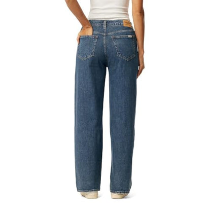 Levi Strauss Signature Gold Women's Heritage Original Wide Leg Jeans Mid-Rise Stretch Denim, Blue Oddity, 12