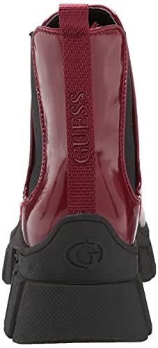 GUESS Women's Hestia Combat Boot, Red, 8.5