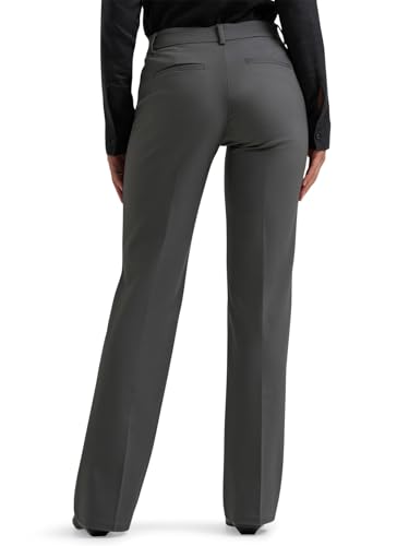 Lee Women's Ultra Lux Comfort with Flex Motion Trouser Pant, Static Gray, 10