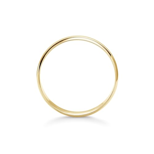 Oxford Ivy 10K Yellow Gold 6mm Low Domed Wedding Band, Classic Fit Size 10