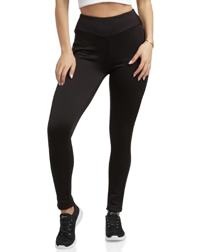 Spyder Womens Leggings - Soft Fleece Leggings with Pockets for Women High Waisted Yoga Pants Workout Gym Activewear, Size Small, Black