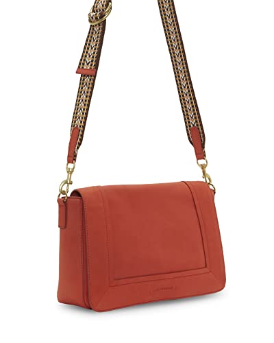 Lucky Brand Mara brushed leather crossbody Premium Women’s Handbag for everyday & travel Durable purse with lots of interior function, two adjustable straps One