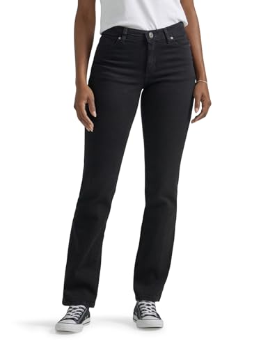 Women's Relaxed Fit Straight Leg Jean, Black Onyx, 12 Short