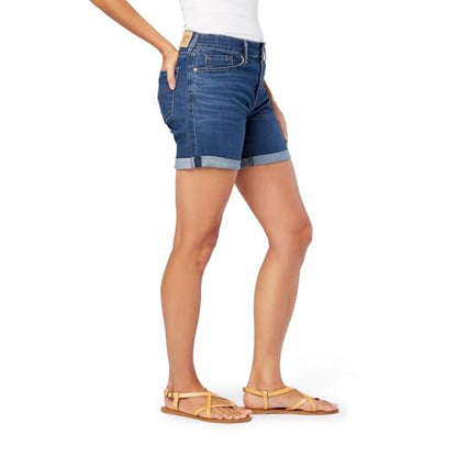 Levi Strauss Signature Gold Women's Mid-Rise Shorts Stretch Denim (Available in Plus Size), (New) Over The Moon, 12