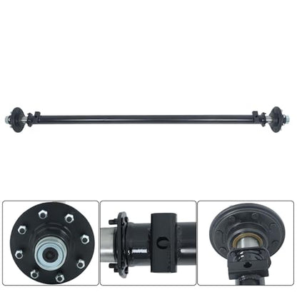 Thomletha 7000lbs Capacity Trailer Axle 8 Lug-6.5 Trailer Axle 85 Hub Face 70 Spring Center