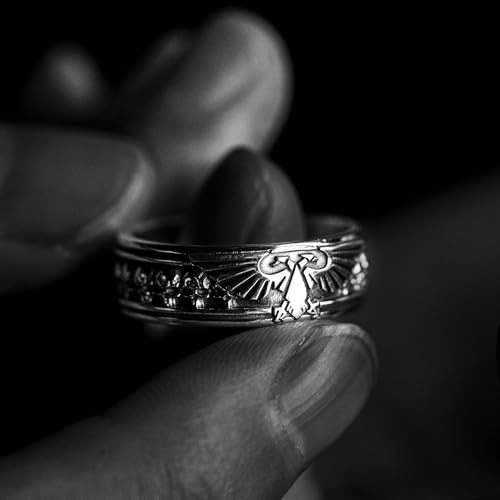 Starforged Insignia Aquilon Imperium of Man Warhammer Imperial Aquila Ring Silver Warhammer 40K