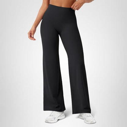 YEOREO Workout Leggings Womens No Front Seam Straight Leggings 29" High Waist Buttery Eddiy Gym Yoga Pants Black M