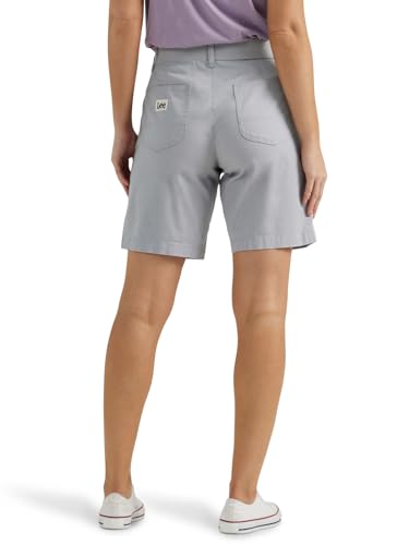 Lee Women's Ultra Lux Comfort with Flex-to-Go Utility Bermuda Short Material Gray 12