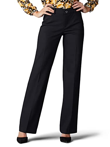Lee Women's Ultra Lux Comfort with Flex Motion Trouser Pant, Black, 12