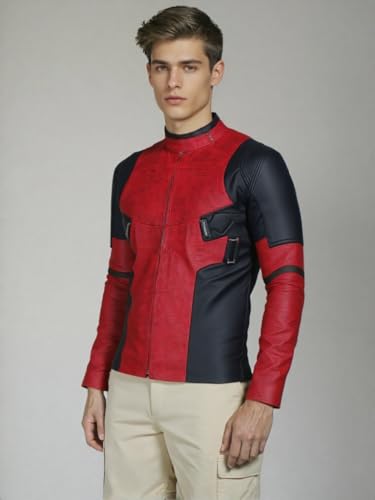 THE HUB LEATHER Dead Ryan Faux Leather Reynolds Pool Jacket Holly wood Movie Design