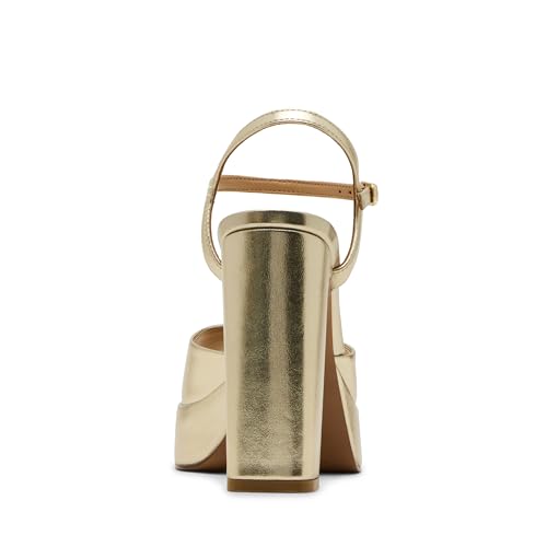 Steve Madden Women's Liandra Heeled Sandal, Champagne, 5
