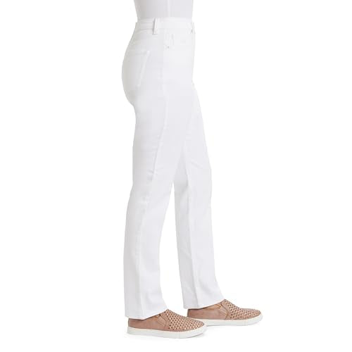 Gloria VanderbiltWomen'sAmanda Classic High Rise Tapered Jean Petite, Vintage White, 10 Petite