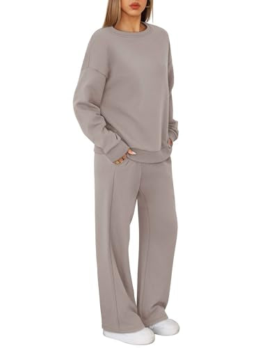 XIEERDUO Sweatsuits for Women 2 Piece Sets for Women Sweat Set Fall Fashion Must Haves Luxury Outfits Oversized Sweatshirt Plus Size Workout Sets School Outfits Lounge Set 2XL