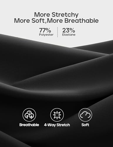 Heathyoga Capri Leggings with Pockets for Women Tummy Control Knee Length Leggings Yoga Pants Women Capri Pants Workout Black