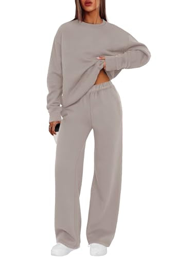 XIEERDUO Sweatsuits for Women 2 Piece Sets for Women Sweat Set Fall Fashion Must Haves Luxury Outfits Oversized Sweatshirt Plus Size Workout Sets School Outfits Lounge Set 2XL