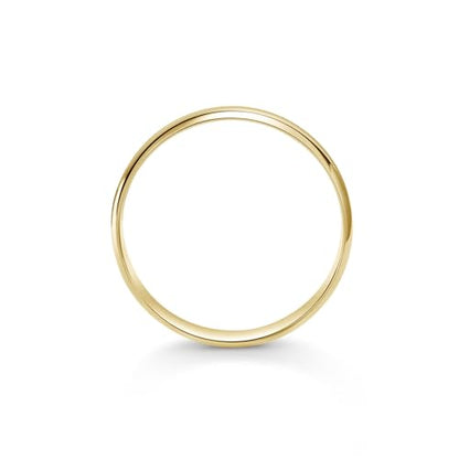 Oxford Ivy 10K Yellow Gold 5mm Low Domed Wedding Band, Classic Fit Size 10