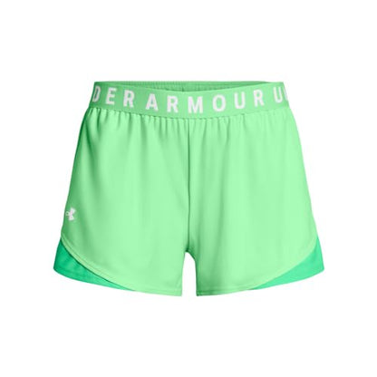 Under Armour Womens Play Up 3.0 Shorts, (350) Matrix Green/Vapor Green/White, Large