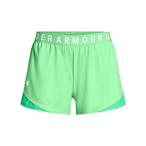 Under Armour Womens Play Up 3.0 Shorts, (350) Matrix Green/Vapor Green/White, Large