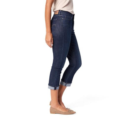 Levi Strauss Signature Gold Women's Mid-Rise Slim Fit Capris (Available in Plus), Dark Orbit, 14