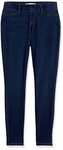 Amazon Essentials Women's Pull-On Mid Rise Stretchy Knit Jegging (Available in Plus Size), Dark Wash, X-Large