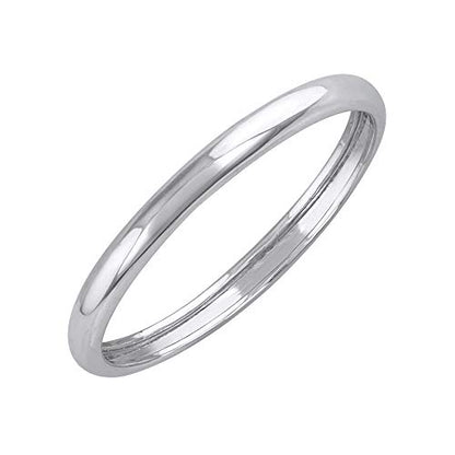 950 Platinum 2 mm Plain Wedding Band (Ring Size 8)