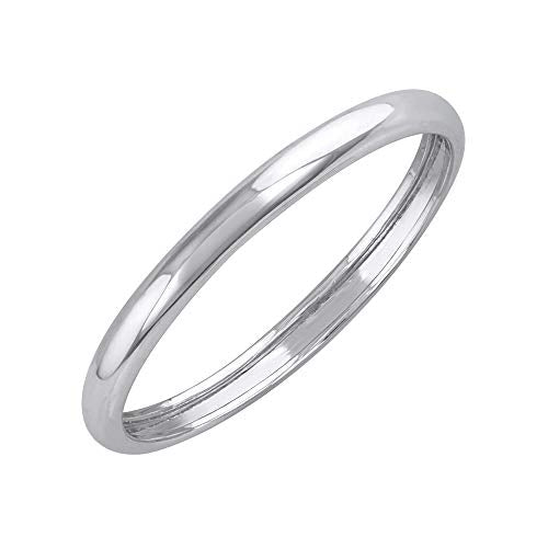 950 Platinum 2 mm Plain Wedding Band (Ring Size 8)