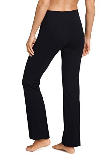 Jockey Women's Activewear Cotton Stretch Slim Bootleg Pant, Black, XL