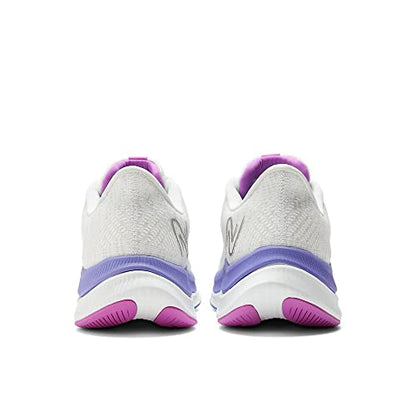 New Balance Women's FuelCell Propel V4 Running Shoe, White/Electric Indigo/Thirty Watt, 5