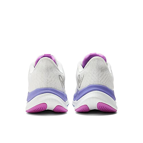 New Balance Women's FuelCell Propel V4 Running Shoe, White/Electric Indigo/Thirty Watt, 5