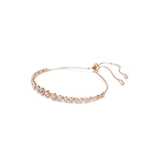 Swarovski Imber Emily Bracelet, Round Pink Crystals on Rose Gold-Tone Finished Band, Part of the Imber Emily Collection