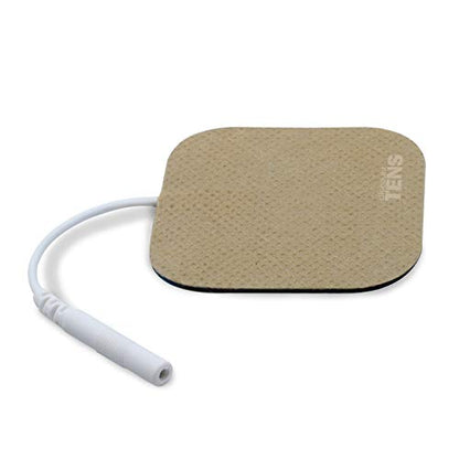 Discount TENS Brand - Premium Replacement Electrodes Compatible with TENS 7000 – 20 Pack (2"x2" Self-Adhesive Wired Pads), Durable Reusable TENS Unit Electrode Pads with 2mm Pin Connector