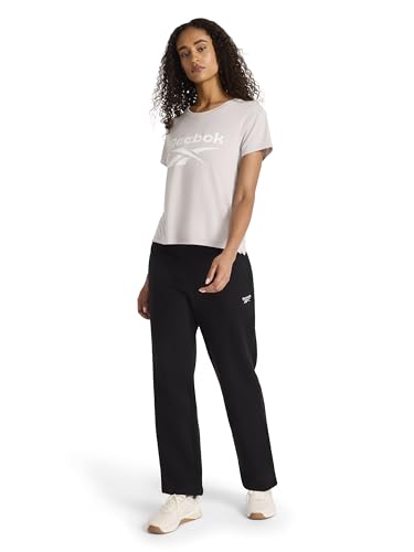 Reebok Women’s HD Crewneck T-Shirt, Standard Fit, Lightweight Stretch Poly Soft Jersey Fabric, Ashes of Rose, Medium