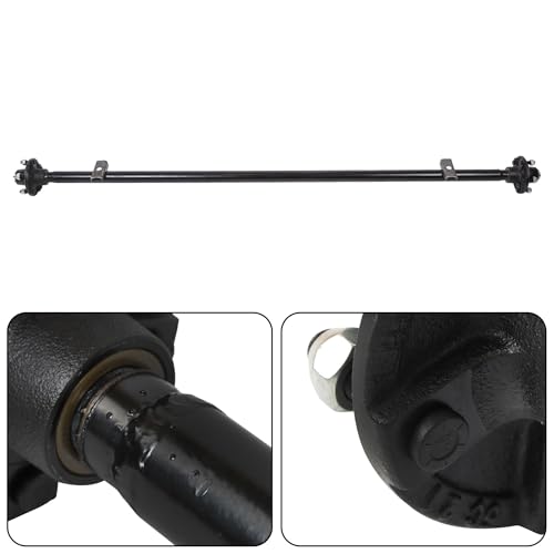 Thomletha Trailer Axle 2000 lbs Axle Beam 5 Lug Trailer Axle 72 inch Hub Face 58 inch Spring Center