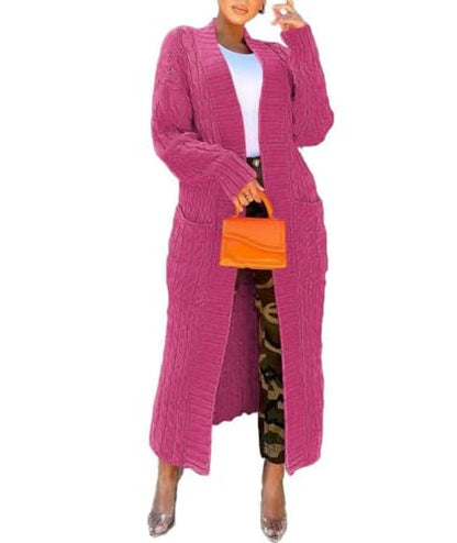 Nimsruc Cardigan Sweaters for Women Casual Rose Pink