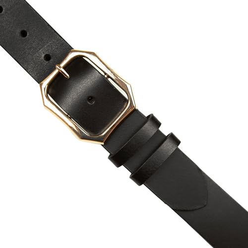 Lucky Brand High Shine Buckle Belt - Black - XL