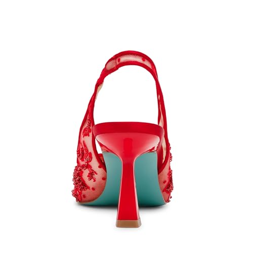 Betsey Johnson Women's Nikki Pump, Red, 7.5