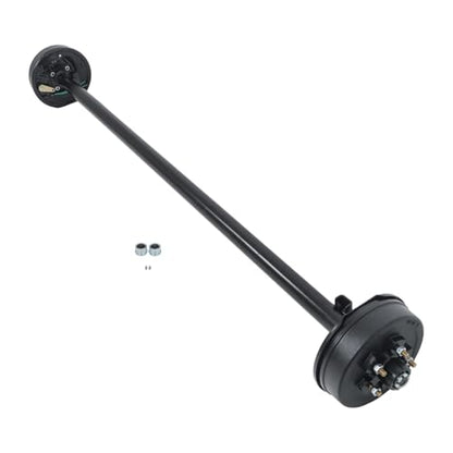 labwork 3500Lbs 5 Lug Electric Brake Trailer Axle 85 Inch Hub Face 70 Inch Spring Center 5 x 4.5 Bolts for Light Duty Trailers