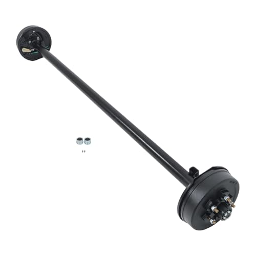 labwork 3500Lbs 5 Lug Electric Brake Trailer Axle 85 Inch Hub Face 70 Inch Spring Center 5 x 4.5 Bolts for Light Duty Trailers
